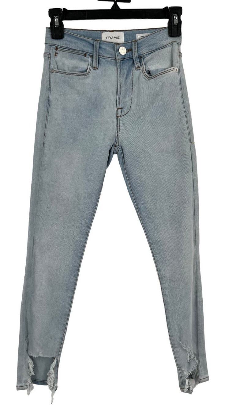 Frame Jeans Le High skinny crop light blue size 25